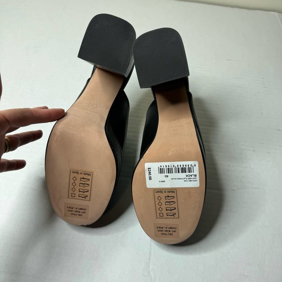 Ted Baker Black Deltino Leather Platform Mule NEW Size 10 US / 40 EU - Picture 7 of 9